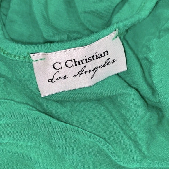 C Christian Los Angeles green asymmetrical top size medium/large oversized - Picture 3 of 3